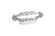 Ручка-кнопка, отделка хром глянец + керамика