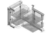 Сетка Dynamic Corner в угловую базу, отделка бронза, правая