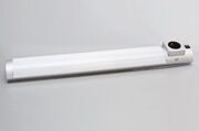 Светильник люминесцентный с 1-й розеткой 18W/220-240V, 2700K, отделка под алюминий