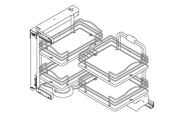 Механизм Dynamic Corner в угловую базу, отделка хром + белый, левая