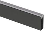 Linear Штанга для одежды 10х30 c демпфером, L=2000мм, отделка серый металл