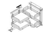 Механизм Dynamic Corner в угловую базу, левый, отделка титаниум